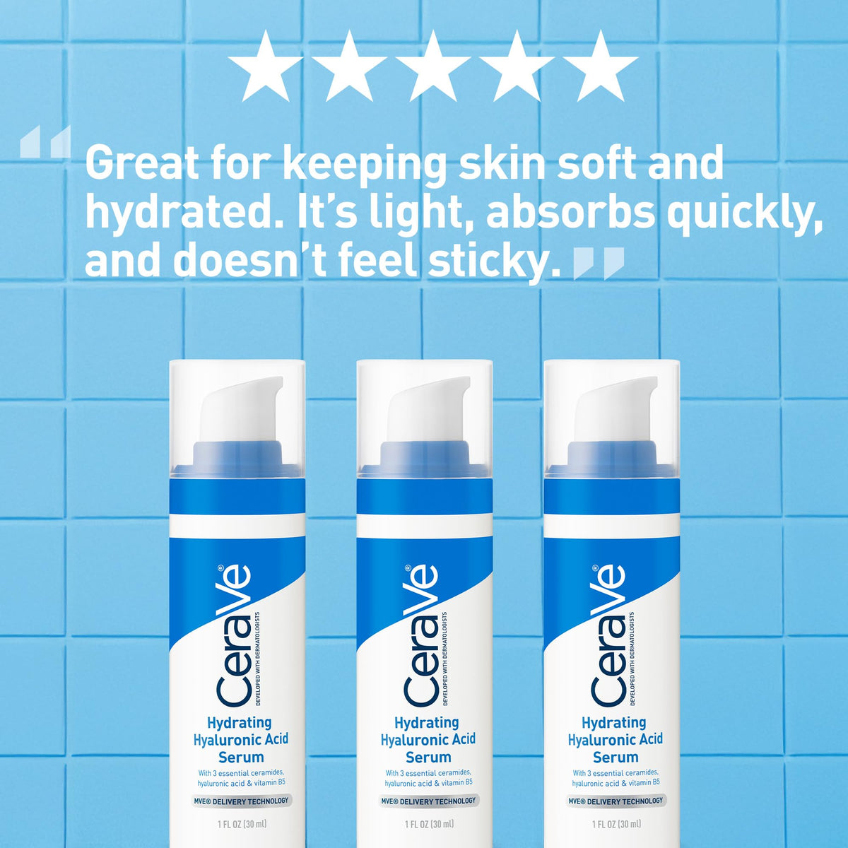 CeraVe pump dispensing serum, demonstrating convenient controlled application