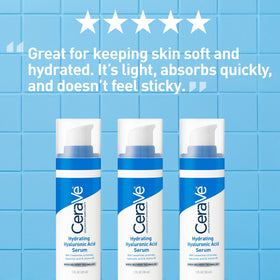 CeraVe pump dispensing serum, demonstrating convenient controlled application