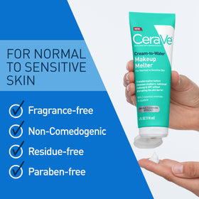 CeraVe 4 oz bottle next to common objects to show compact travel size