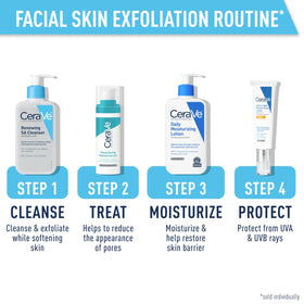 CeraVe gel-to-foam texture close-up demonstrates gentle exfoliation