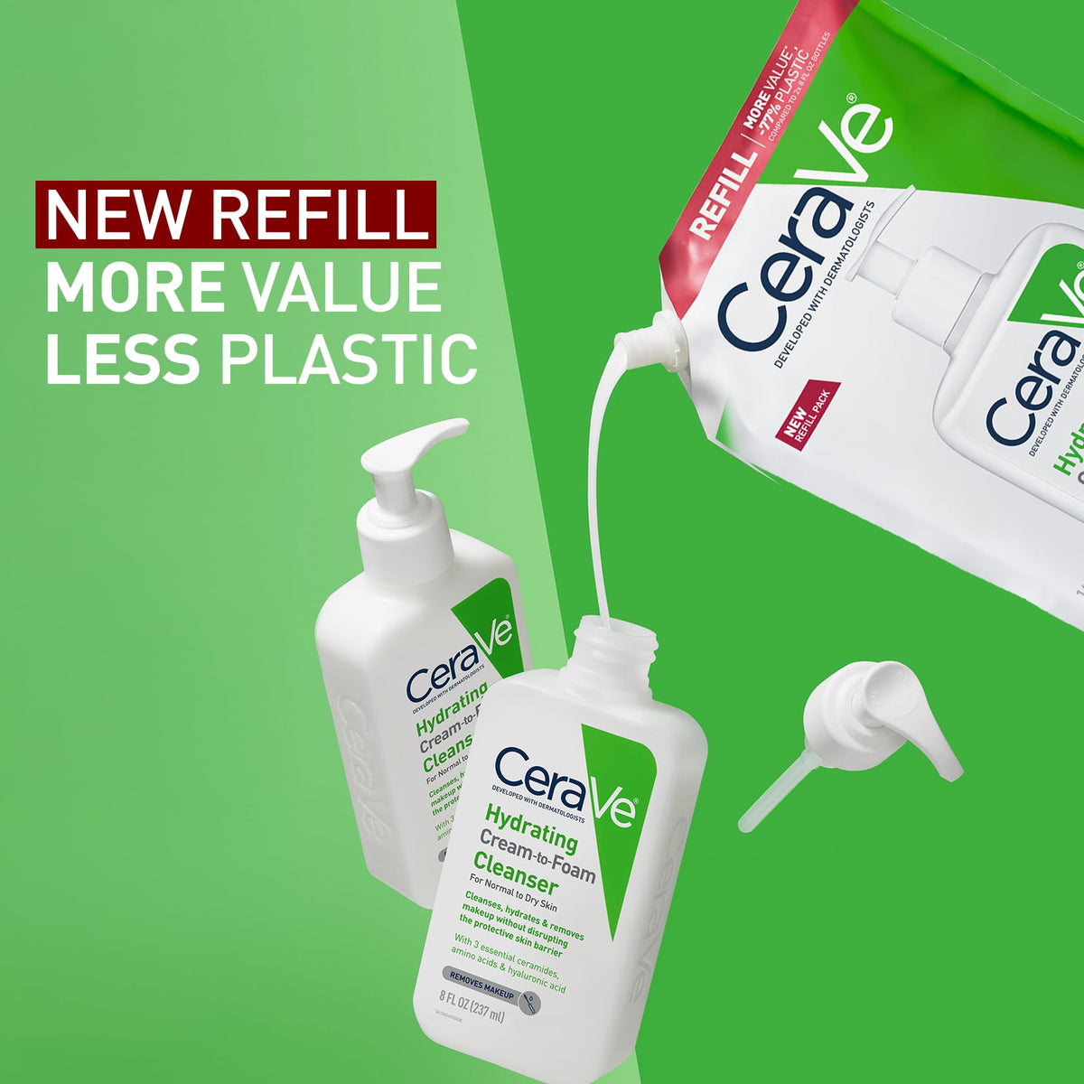 CeraVe creamy texture close-up demonstrating moisturizing feel