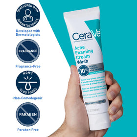 CeraVe tube held in hand showing user-friendly dispensing