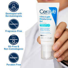 CeraVe 1.75 fl oz size comparison with hand for travel-friendly benefit