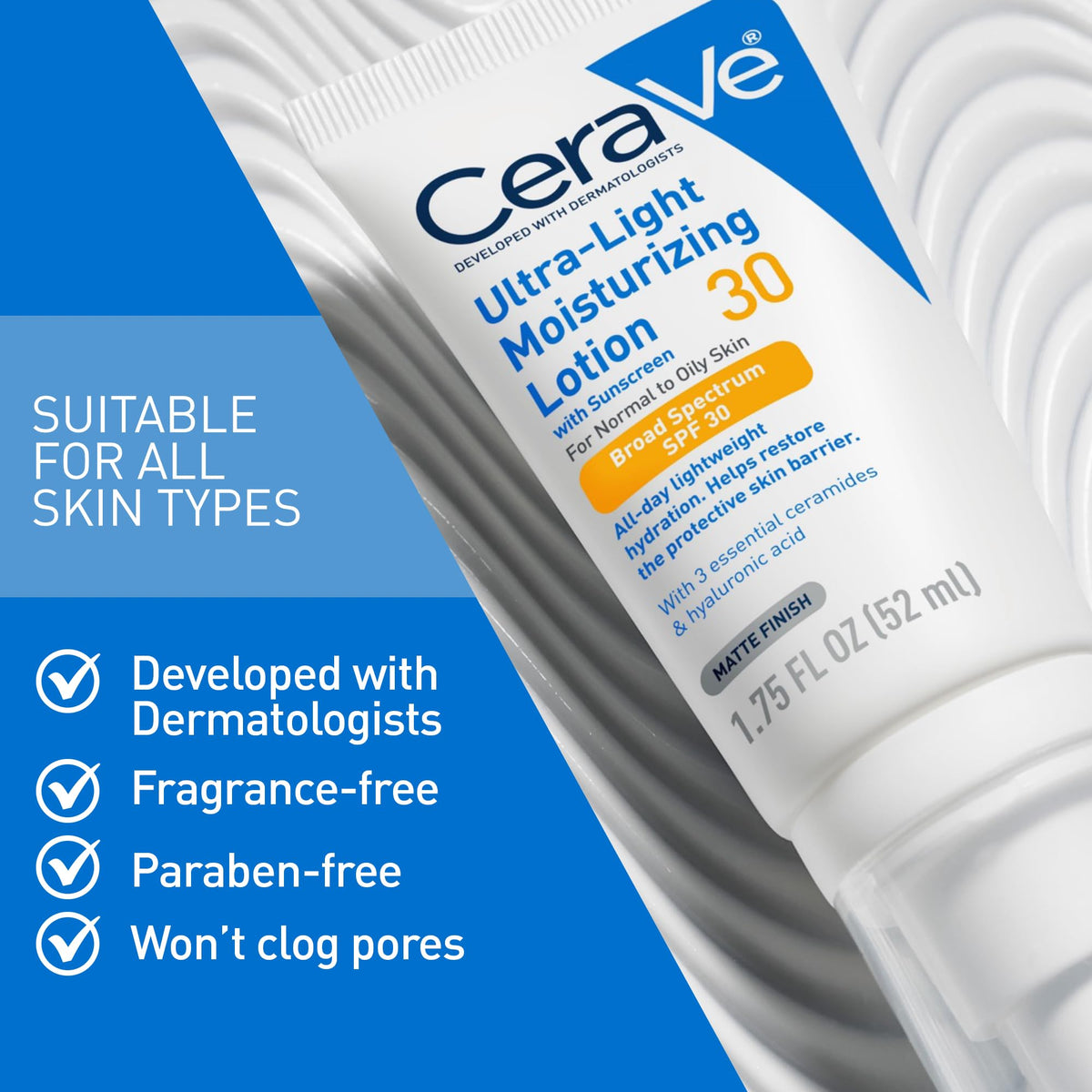 CeraVe being applied to hand demonstrating quick absorption benefit