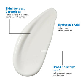 CeraVe label close-up highlighting ceramides for barrier support