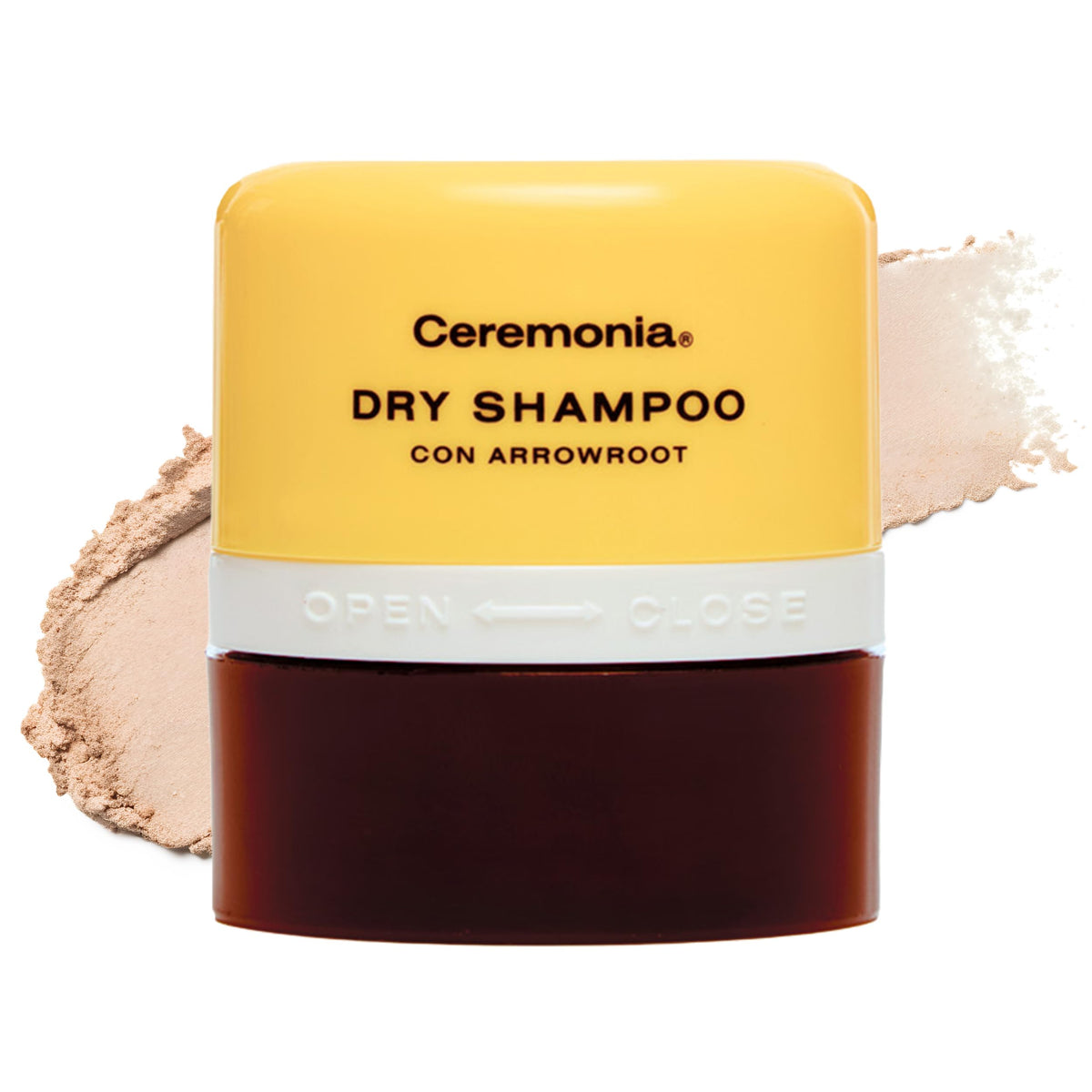 Ceremonia front packaging showing compact pouf and brand, easy refresh on the go