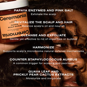 Ceremonia papaya enzyme ingredient visual promoting natural cleansing