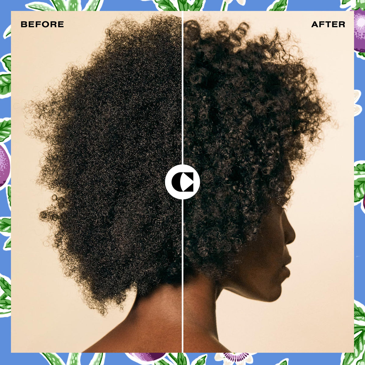 Ceremonia defined curls before and after using gel