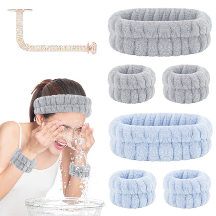 CERETIA front packaging showing included headbands wristbands and hook for organized storage