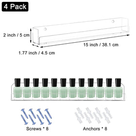 Cerpourt racks mounted in salon wall display saving counter space professionally