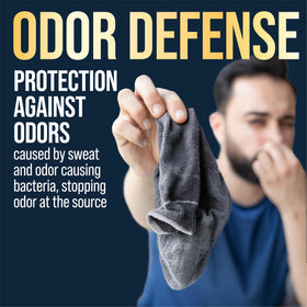 Certain Dri near socks and shoes illustrating dryness and fresh footwear benefit