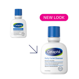Cetaphil 2oz bottle close-up label highlighting formula benefits