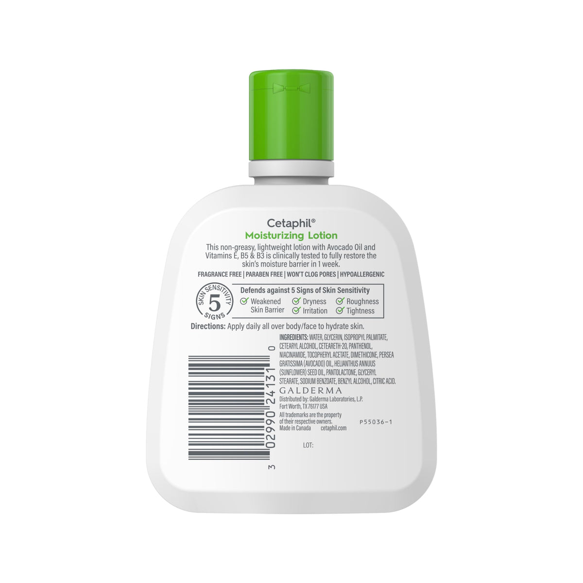 Three Cetaphil bottles neatly arranged on shelf showing value pack presentation