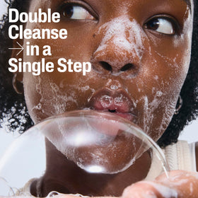 Cetaphil rinsed skin closeup showing hydrated smooth finish