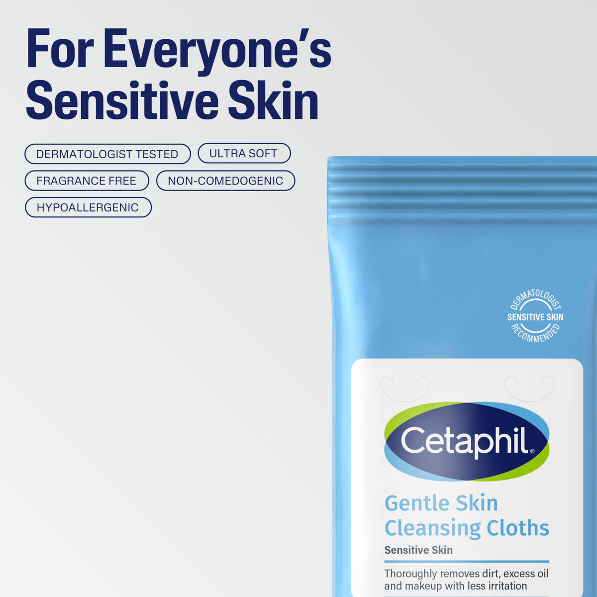 Person using Cetaphil wipes after workout to remove sweat and dirt gently