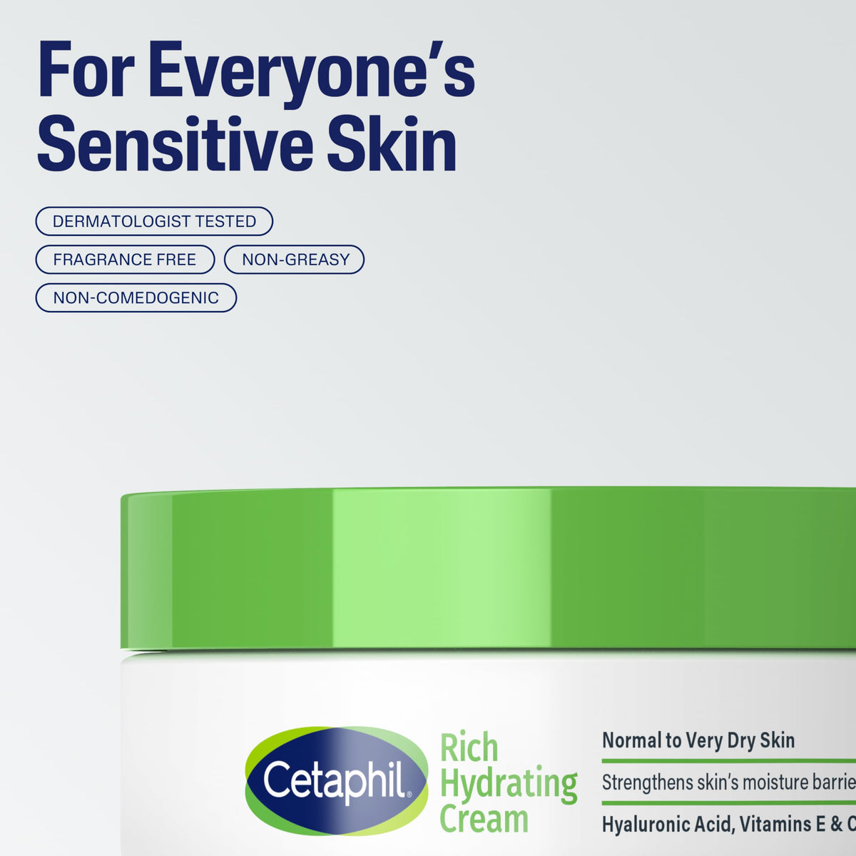 Cetaphil application on hand demonstrating lightweight spreadability