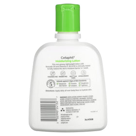 Cetaphil lotion texture with avocado slice close-up, shows nourishing smooth finish