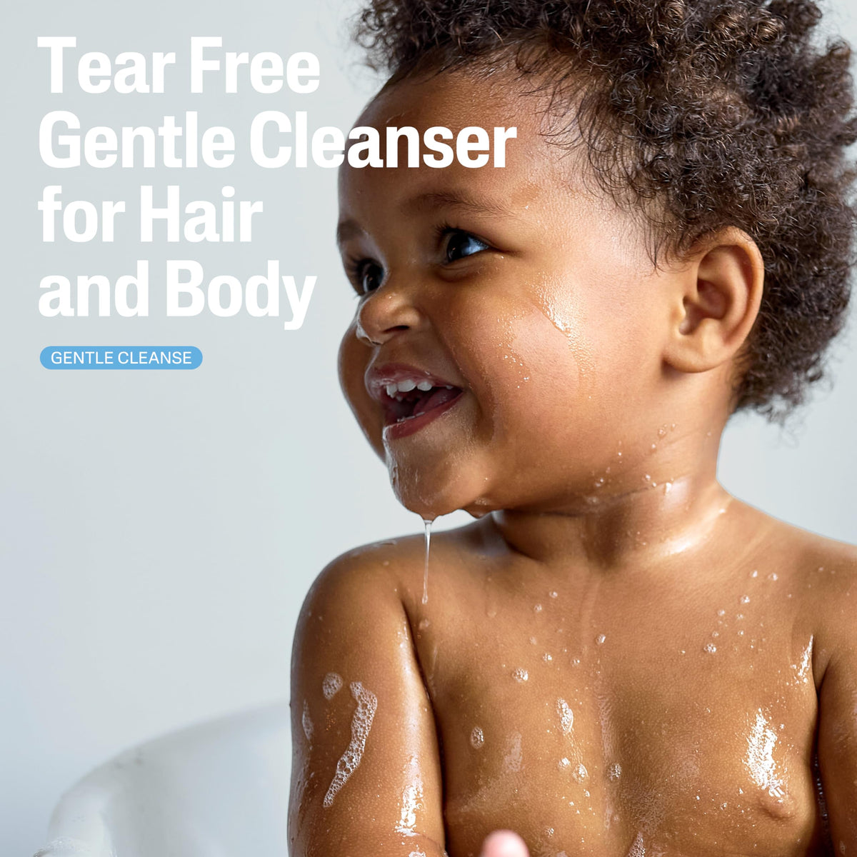 Cetaphil baby lather closeup illustrating gentle foam that cleans while retaining moisture
