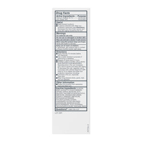Cetaphil back label with usage directions for correct SPF application and reapplication