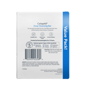 Cetaphil bar on bathroom shelf lifestyle image suggesting daily use