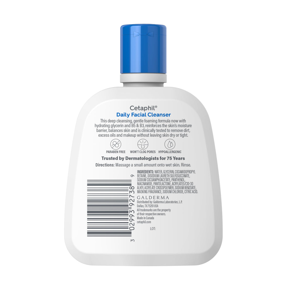 Cetaphil before and after skin texture view showing smoother appearance