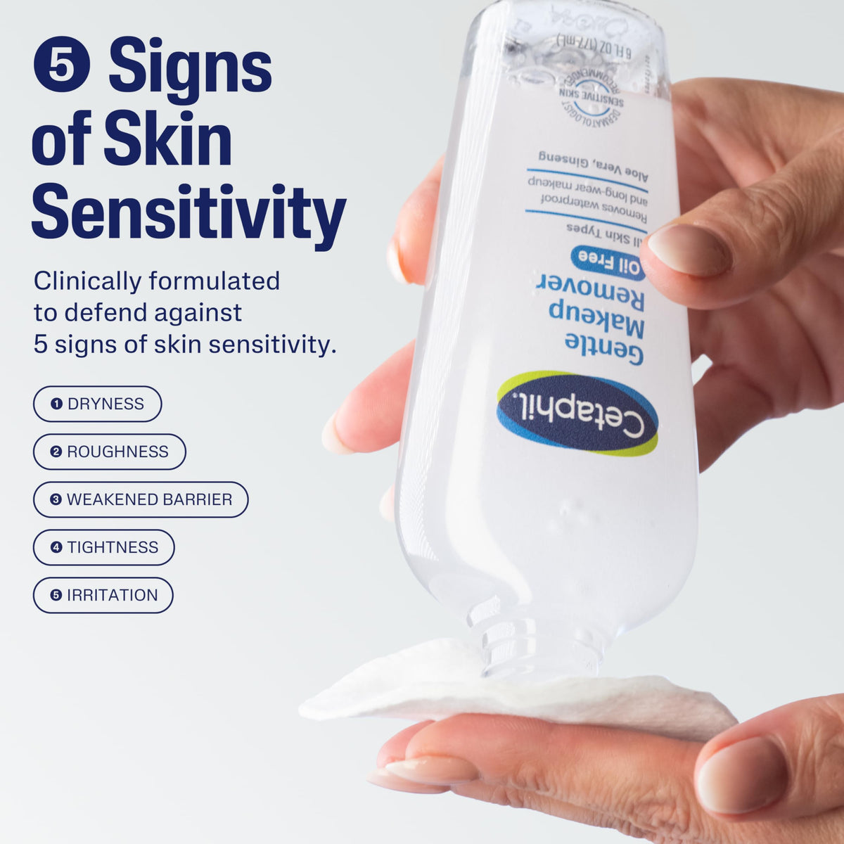 Cetaphil bi‑phase bottle being shaken to activate dual layers