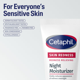 Cetaphil on bathroom shelf suggesting daily routine comfort and reliability