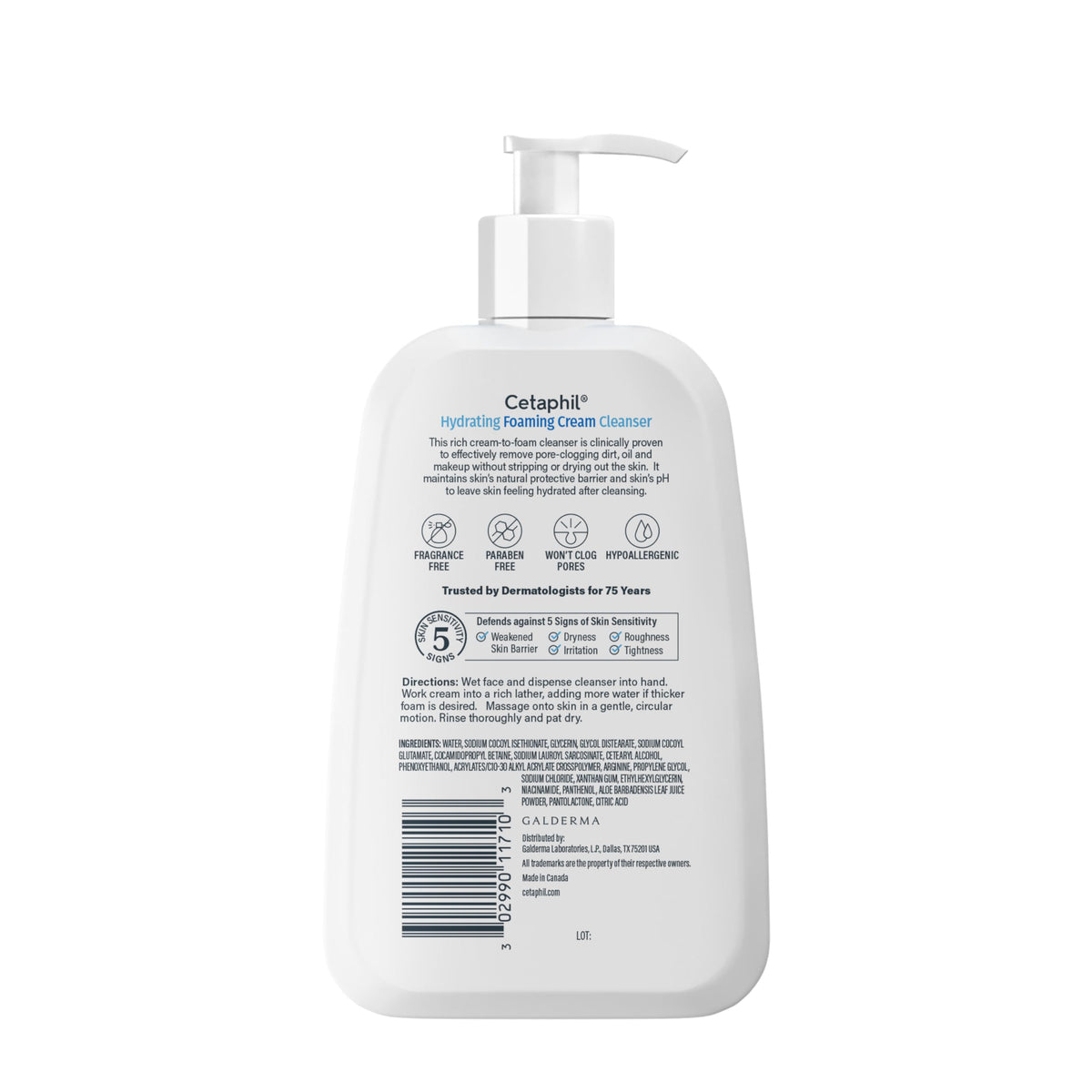 Cetaphil bottle on bathroom shelf in morning routine setting supporting calm skin benefit