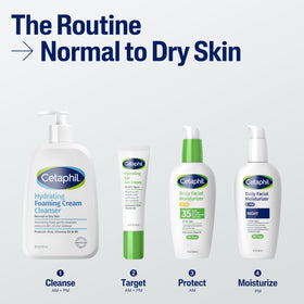Cetaphil ingredient label highlighting niacinamide and aloe benefits