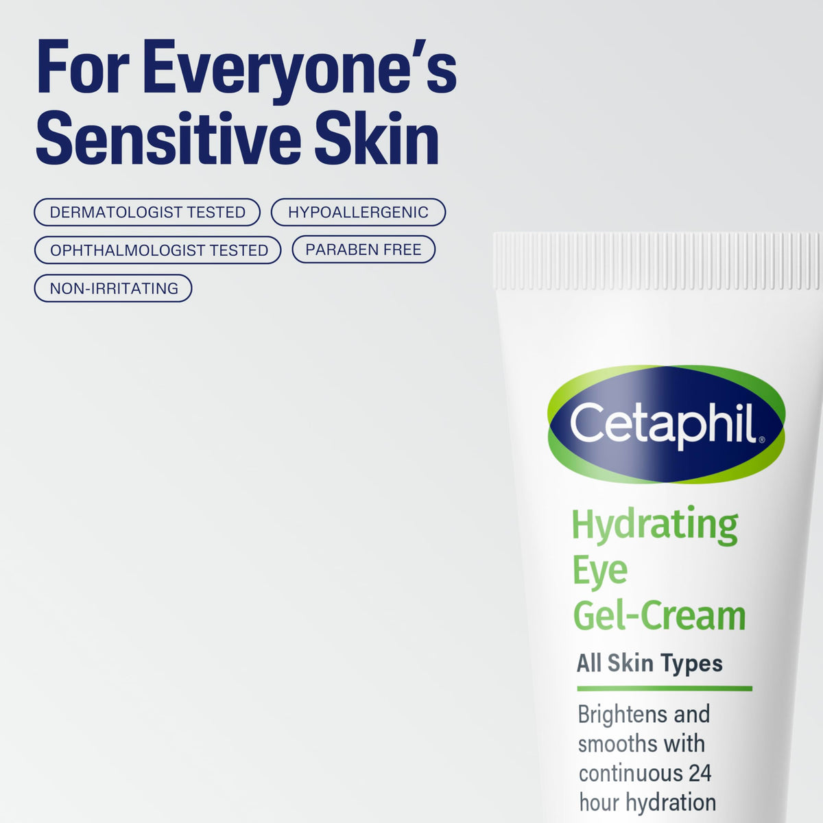 Cetaphil product applied on fingertip, illustrates effortless spreading