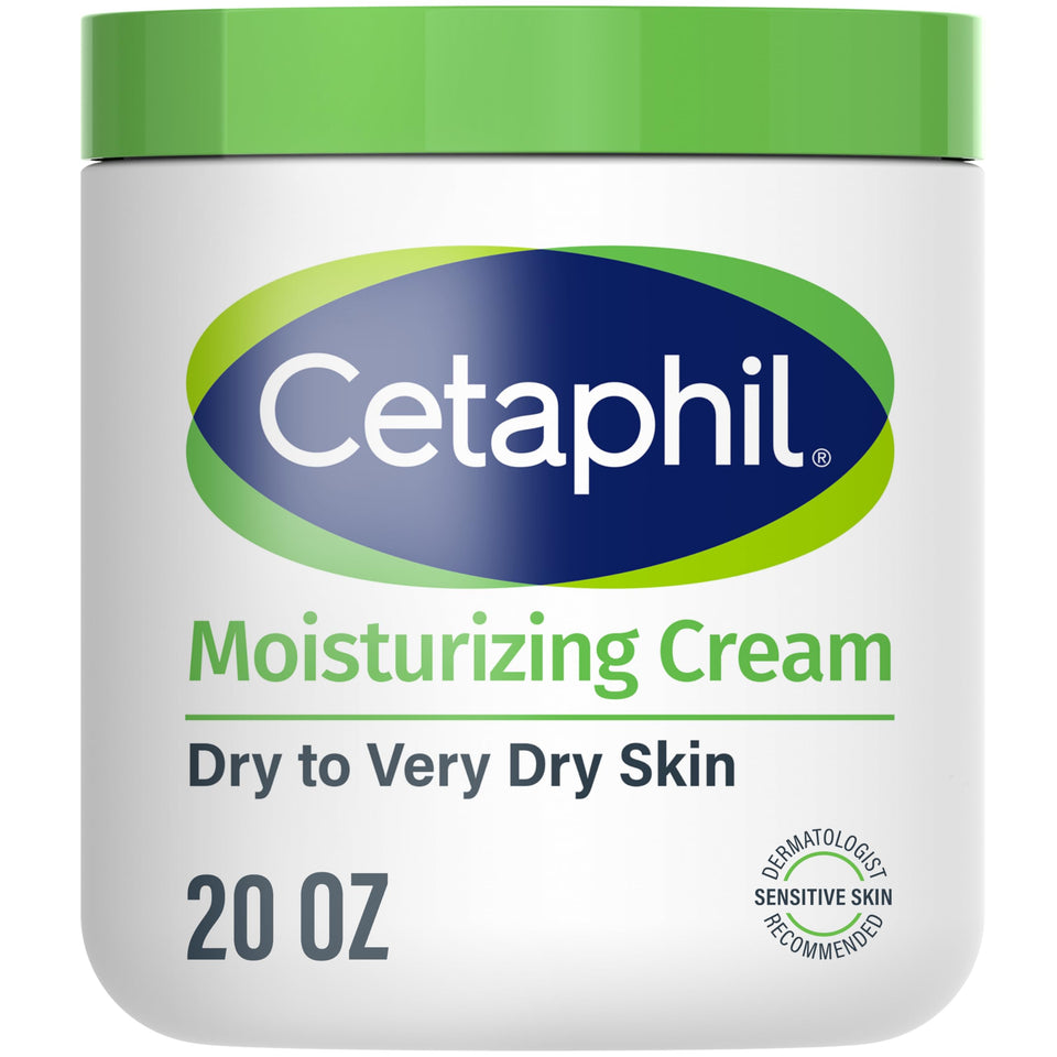 Cetaphil front 20 oz tub showing brand and non-greasy hydration benefit
