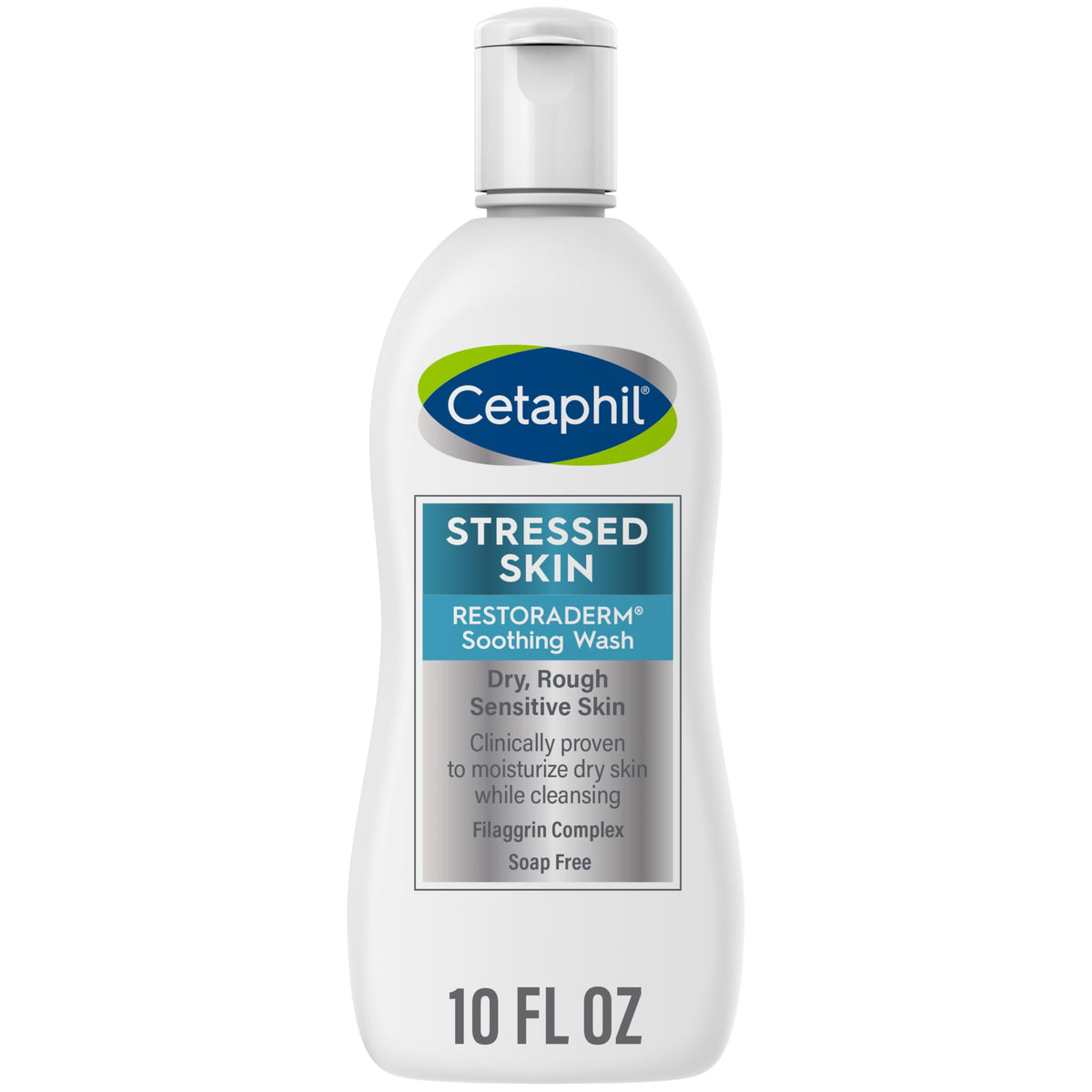 Cetaphil bottle front view showing label and gentle cleanser benefits