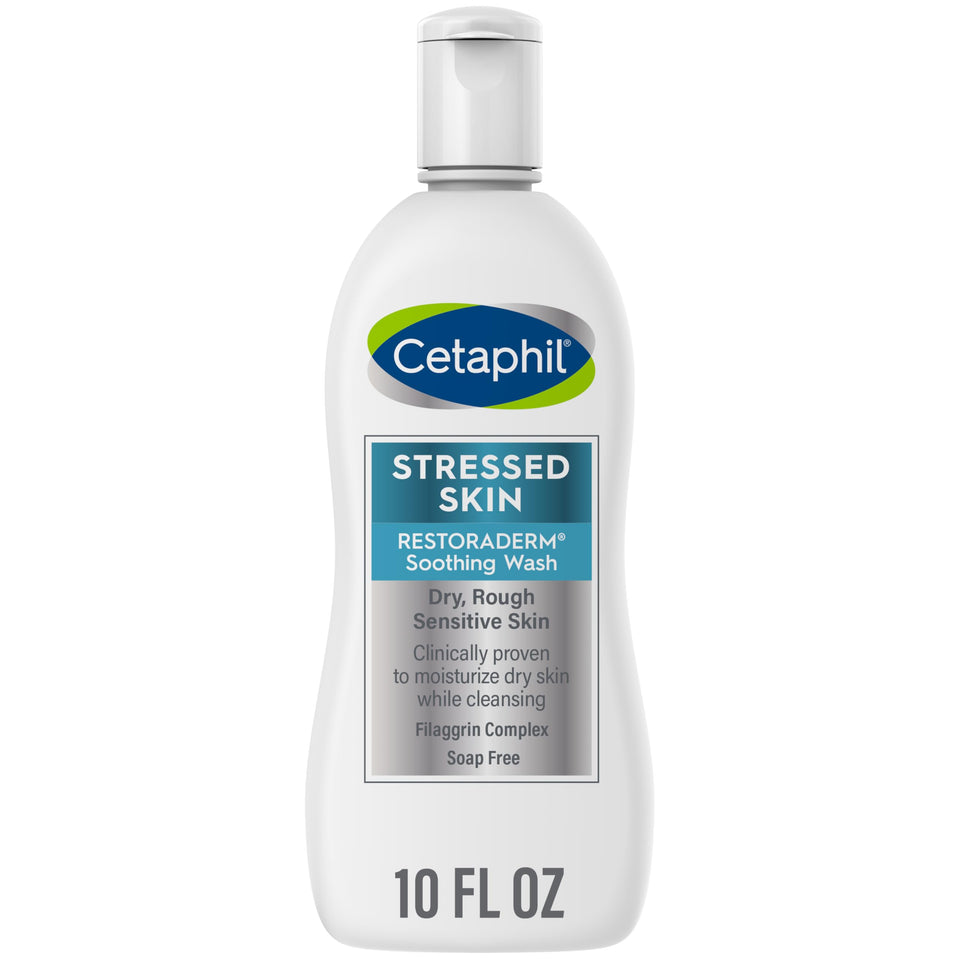 Cetaphil bottle front view showing label and gentle cleanser benefits