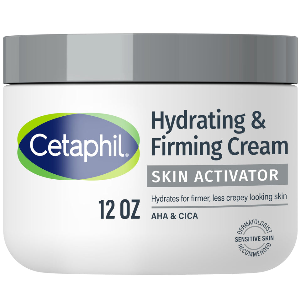 Cetaphil front packaging showing 12 oz cream and clear benefits