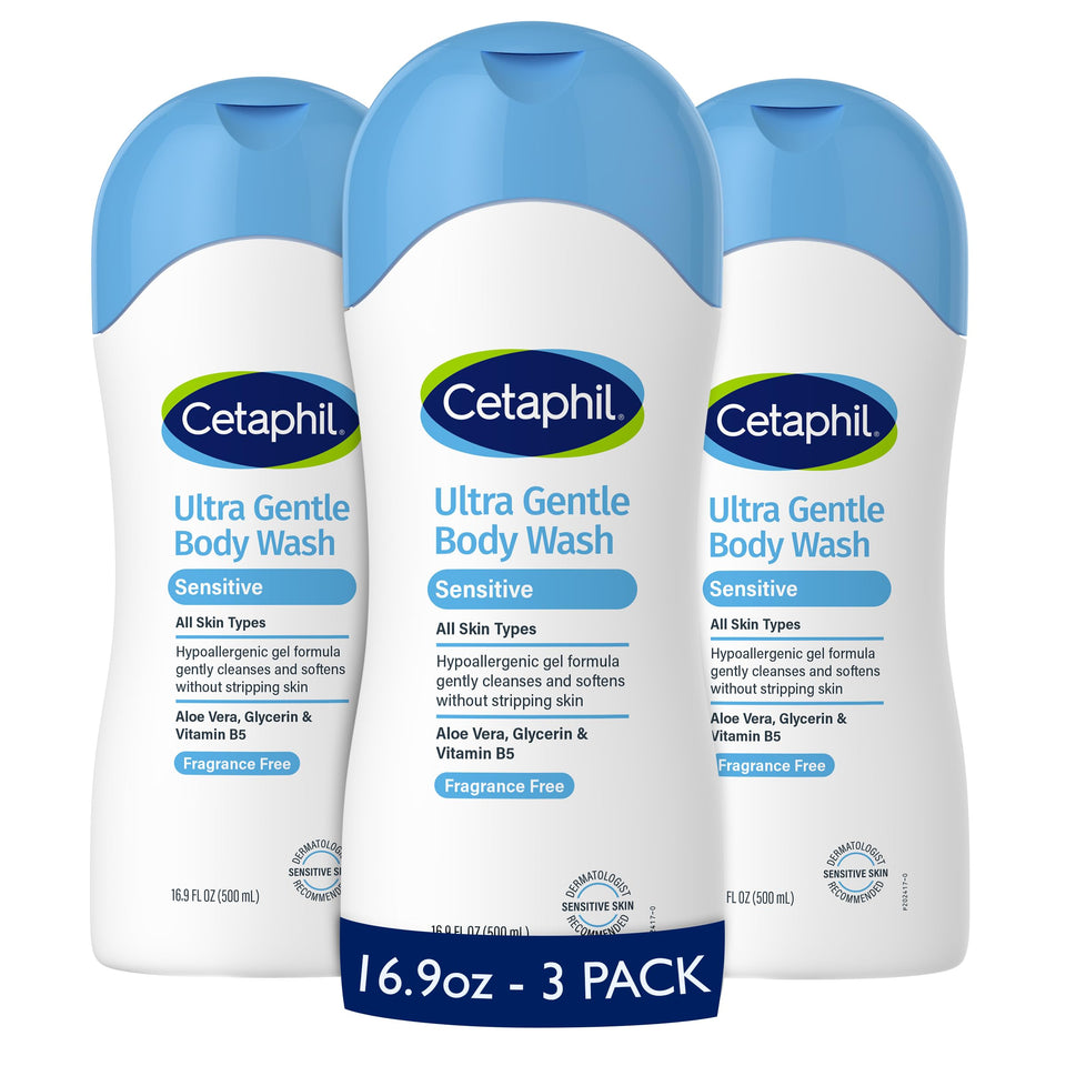 Cetaphil front packaging showing 16.9oz bottle and product benefits