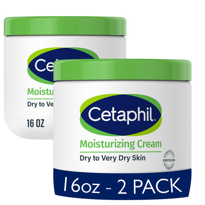 Cetaphil front packaging 16 oz jar showing product and benefits