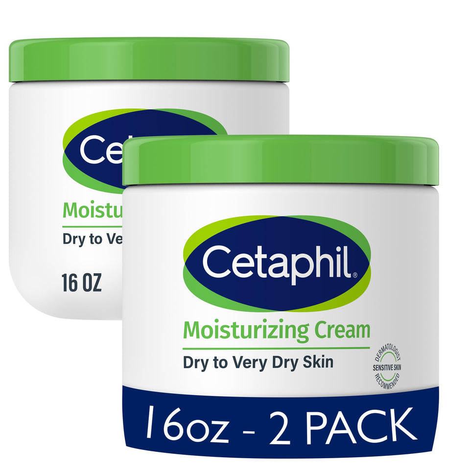Cetaphil front packaging 16 oz jar showing product and benefits