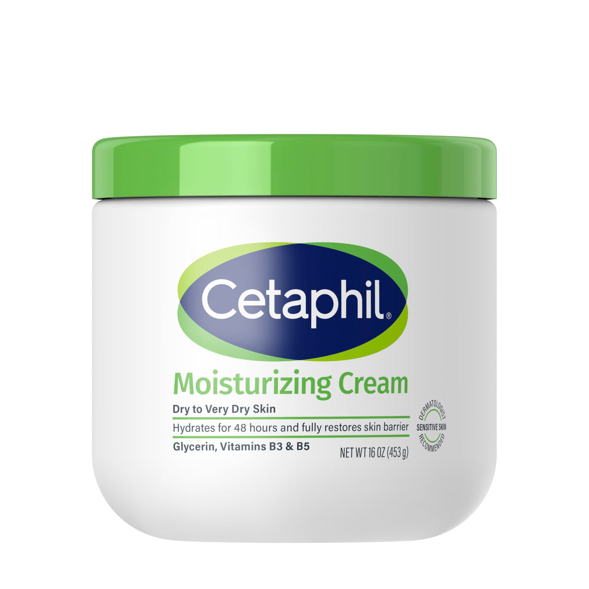 Cetaphil front packaging 16 oz showing label and size with comforting hydration