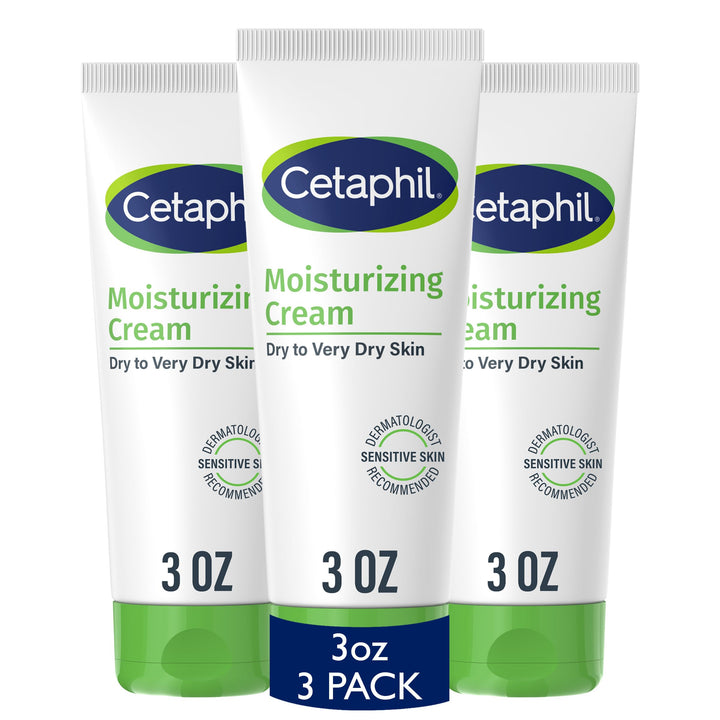 Cetaphil front packaging pack of 3 showing convenience and value