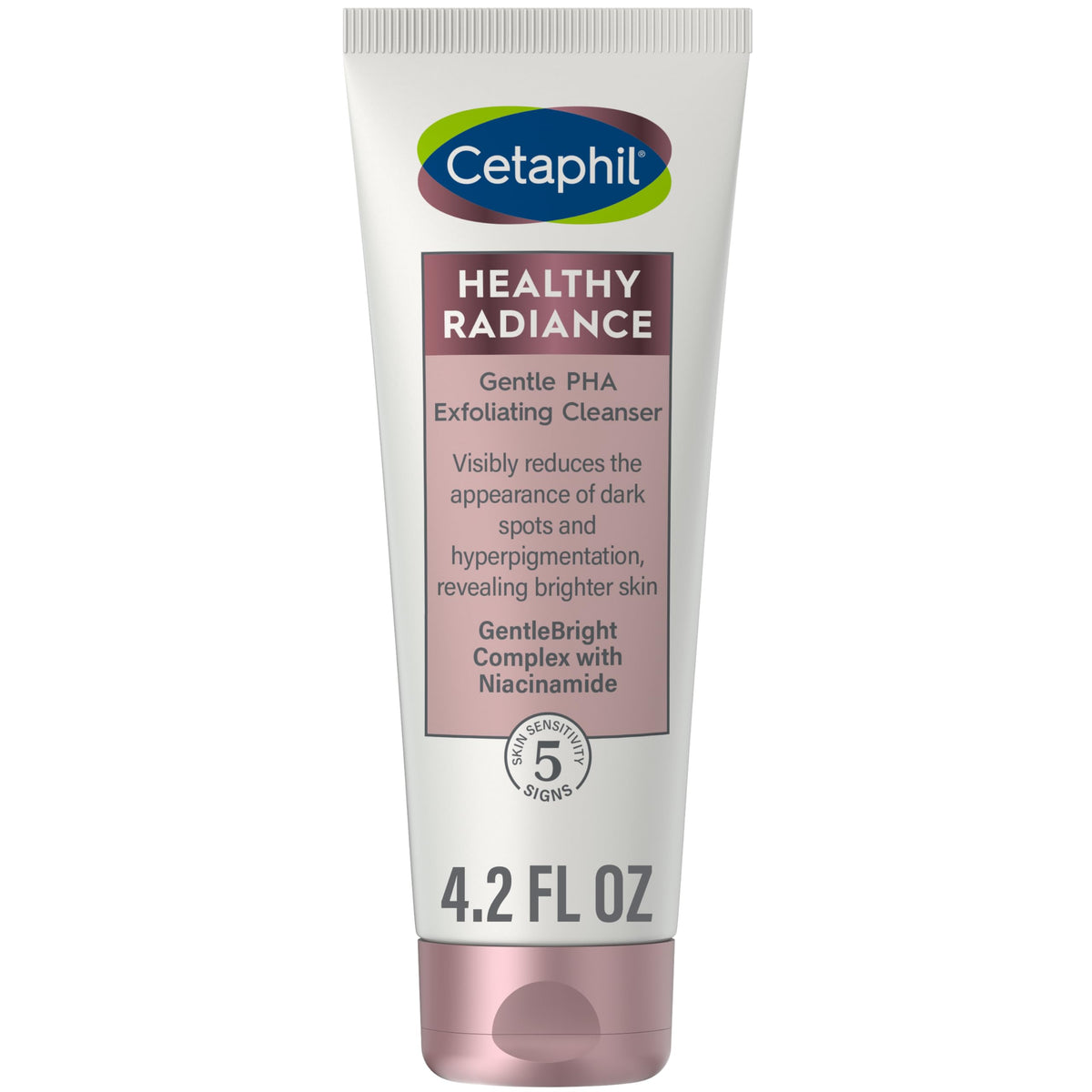 Cetaphil front packaging showing bottle and clear product benefits