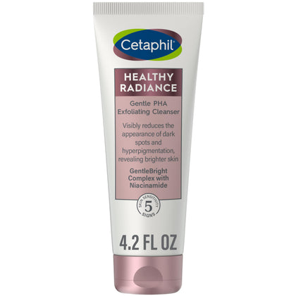 Cetaphil front packaging showing bottle and clear product benefits