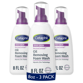 Cetaphil front packaging showing 8 fl oz bottle and product name, promotes gentle cleansing