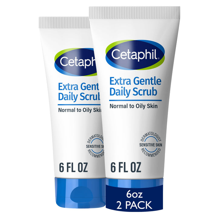 Cetaphil front packaging of exfoliating face wash showing clean design and product benefit