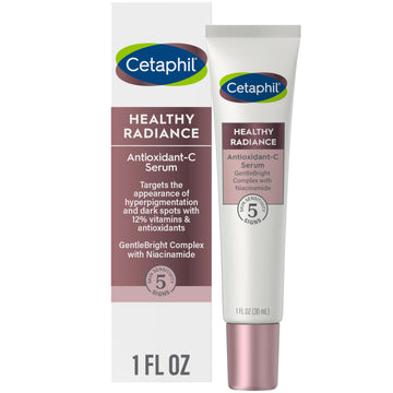 Cetaphil front packaging showing the serum bottle and benefits