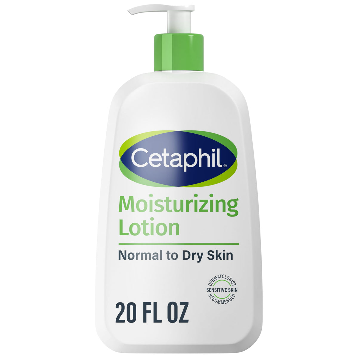 Cetaphil front packaging showing 20 oz bottle and product name benefits