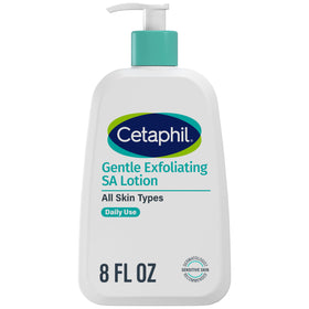 Cetaphil front pump bottle showing clean packaging and easy dispensing benefit