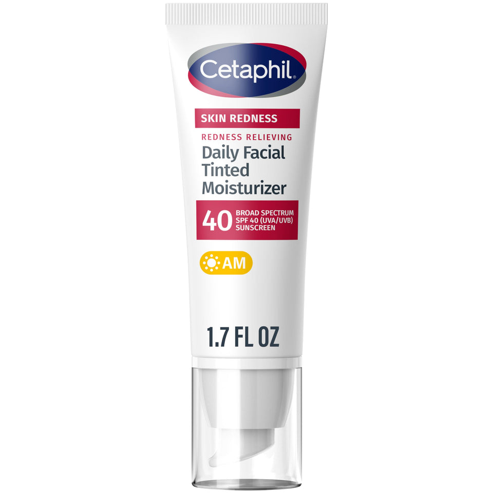 Cetaphil front tube showing SPF 40 and neutral tint for quick protection