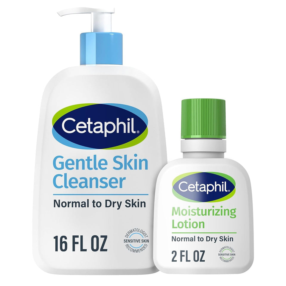 Cetaphil gentle skin cleanser front 16oz showing clean label and large size benefit