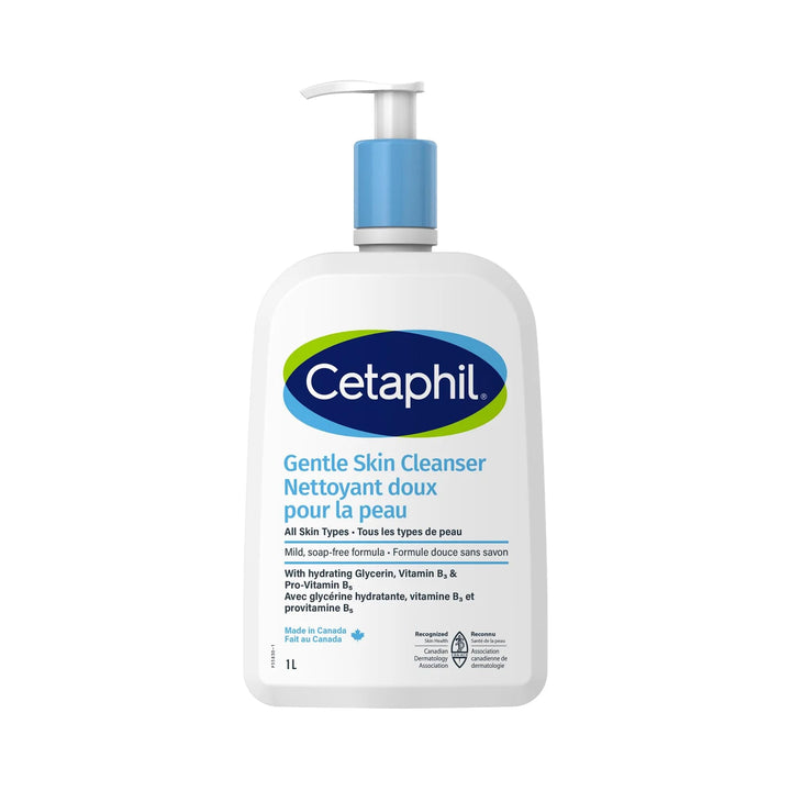 Cetaphil front bottle view showing label and size, highlighting gentle everyday cleansing