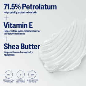 Applying Cetaphil healing ointment to dry hands for fast protection and relief